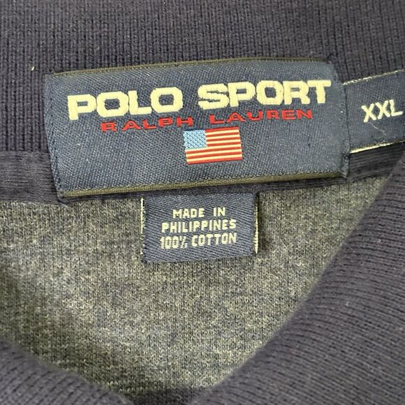 Vintage Polo Sport Ralph Lauren Rugby Mens Short Sleeve XXL Yellow & Navy Casual - Picture 3 of 7